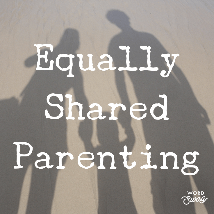 Shadow of a family holding hands